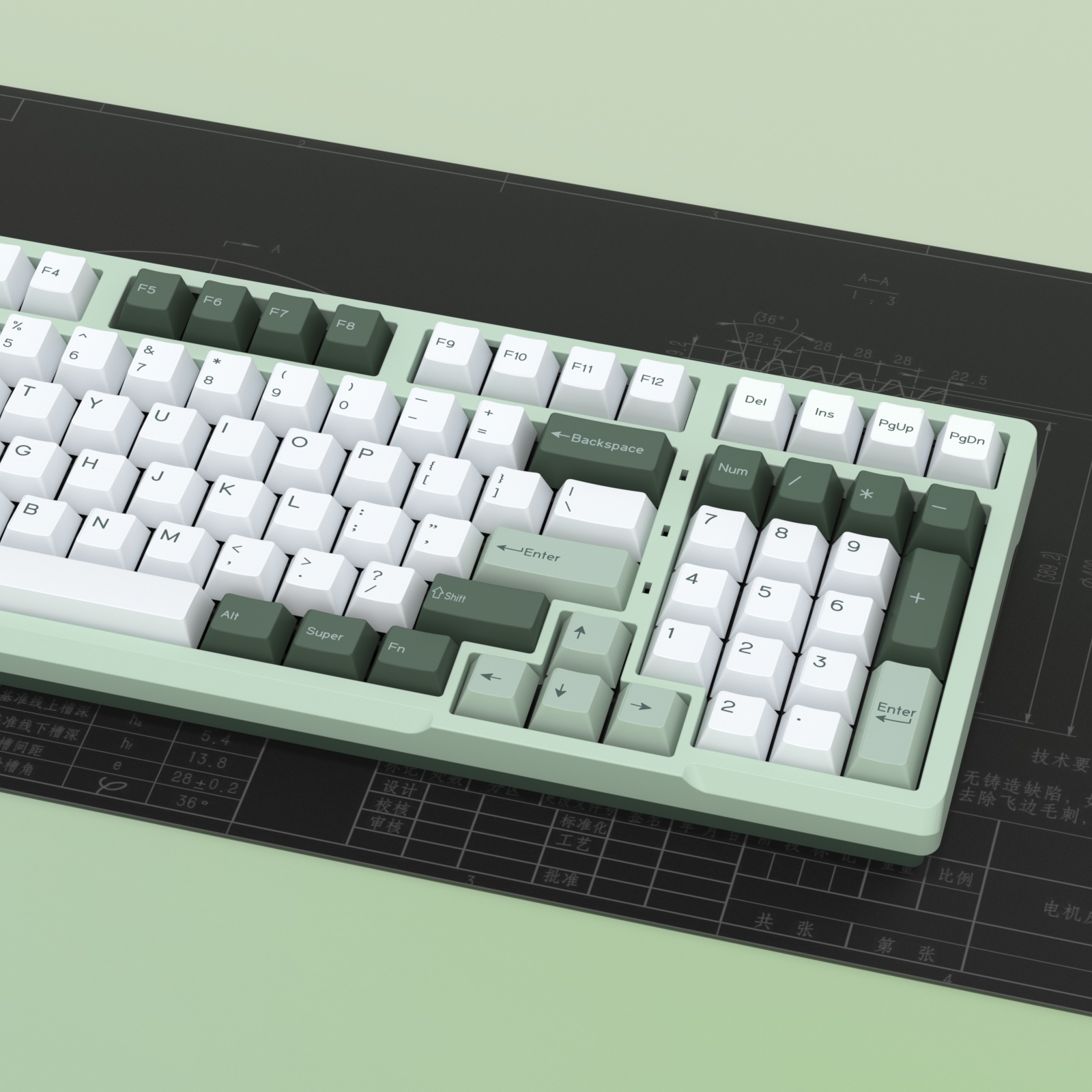 KBDiy GMK-teclas botánicas con perfil de cereza, teclas PBT ISO de doble disparo para Gamer, Kit de teclado mecánico, punto de juego Retro GMK67