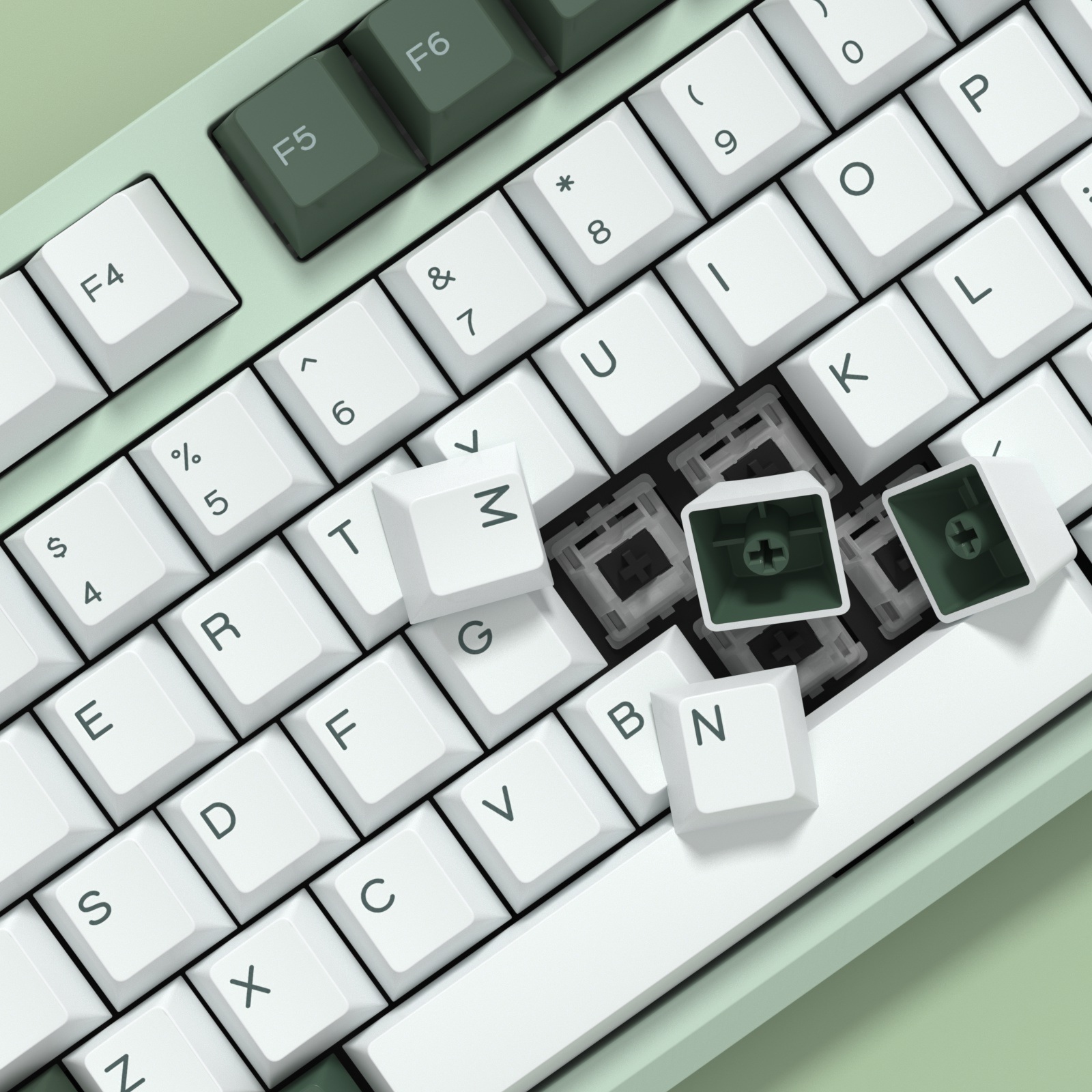 KBDiy GMK-teclas botánicas con perfil de cereza, teclas PBT ISO de doble disparo para Gamer, Kit de teclado mecánico, punto de juego Retro GMK67